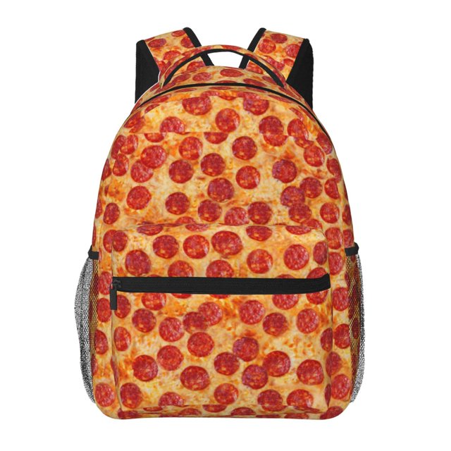 Disketp Pizza Mochila Estampada para Hombre y Mujer – Mochila Ligera Clásica con Múltiples Bolsillos para Universidad, Trabajo y Viajes-One Size