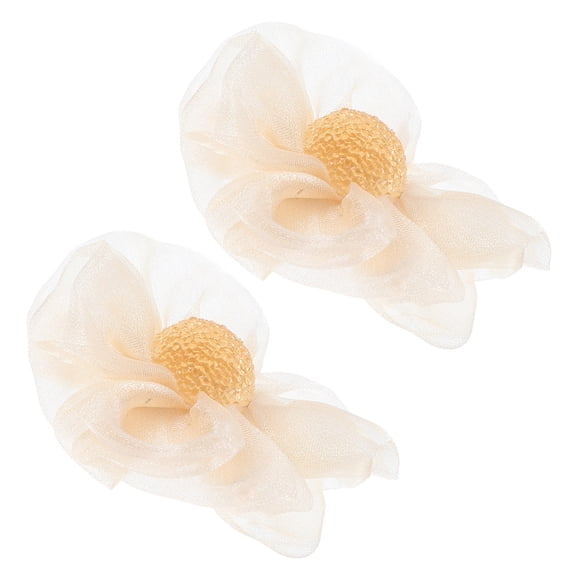 Hemoton 2pcs Fabric Shoe Clips Detachable Shoe Flower Decorations for High Heels Wedding Bridal Shoe Rose Accessories Fashionable Shoe Embellishments