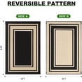 thumbnail image 4 of Reversible Geometric Black & Beige Outdoor Rug, 5' x 8', Waterproof & UV-Resistant, 4 of 8