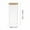 48-B, variant on Clear Airtight Food Storage Jar with Wood Lid, Pantry Organizer for Pasta Grains or Spaghetti, Stackable Design, Easy Pour Spout