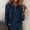 Navy, variant on YHAJDS Long Sleeve Shirts Women Solid Color Denim Panel Turn Down Collar Top