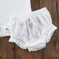 thumbnail image 5 of Douhoow 2PCS Summer Baby Girls Clothes Set Solid Knitted Suspender Jumpsuit + Shorts, 5 of 7