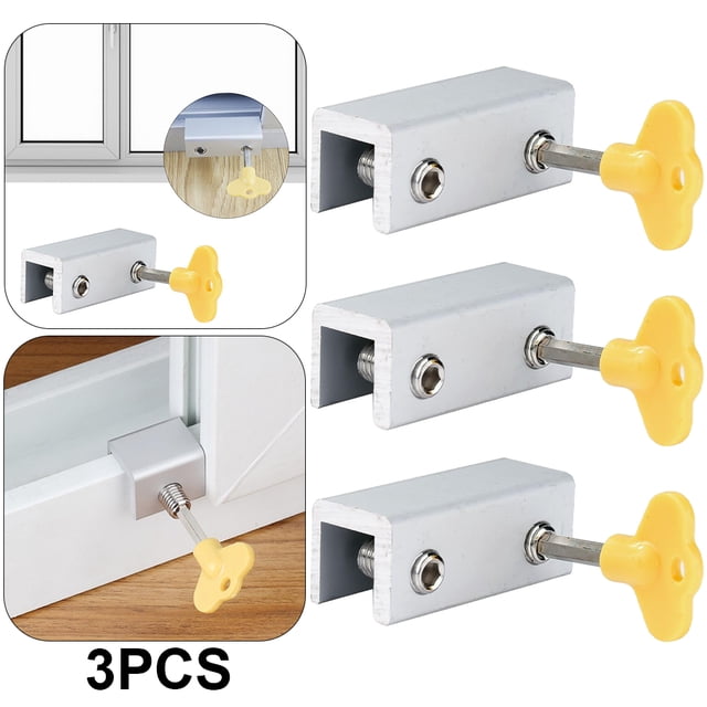 Cerradura Ajustable para Marco Garaje Restrictor Cerradura Puerta Y Ventana 3 Uds. para (B)