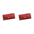 thumbnail image 2 of Qarigey Cartera de cuero PU para mujer, elegante, portátil, de repuesto, con botón a presión, de gran capacidad, tarjetero, monedero, Type4 NO4, 2 of 6