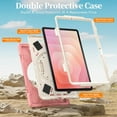 thumbnail image 3 of Funda para Samsung Galaxy Tab Tab S11 (11 pulgadas) 2025 SM-X730/SM-X736B, funda protectora a prueba de golpes para niños con soporte para lápices, correa de mano giratoria 360 y soporte, correa de, 3 of 9