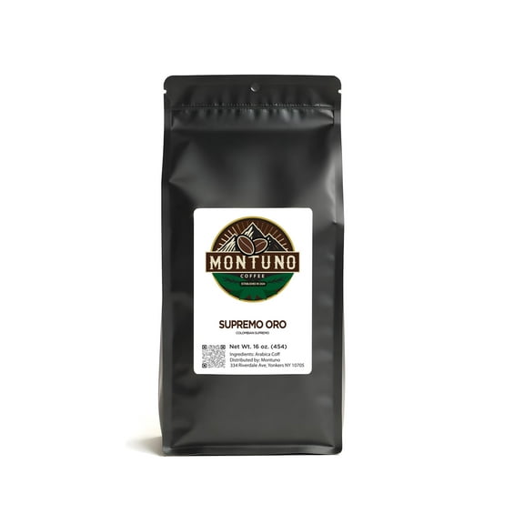 Montuno Coffee, Supremo Oro, Ground, Colombia, Coffee, Medium Roast, 1 lb