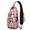 Pink-85, variant on Kawaii Llama Face Print Sling Backpack, Lightweight Crossbody Daypack with Adorable Alpaca Cartoon Pattern, Funny and Cute Design, Anti-theft Travel Bag for Outdoor, Gym, Daily Use