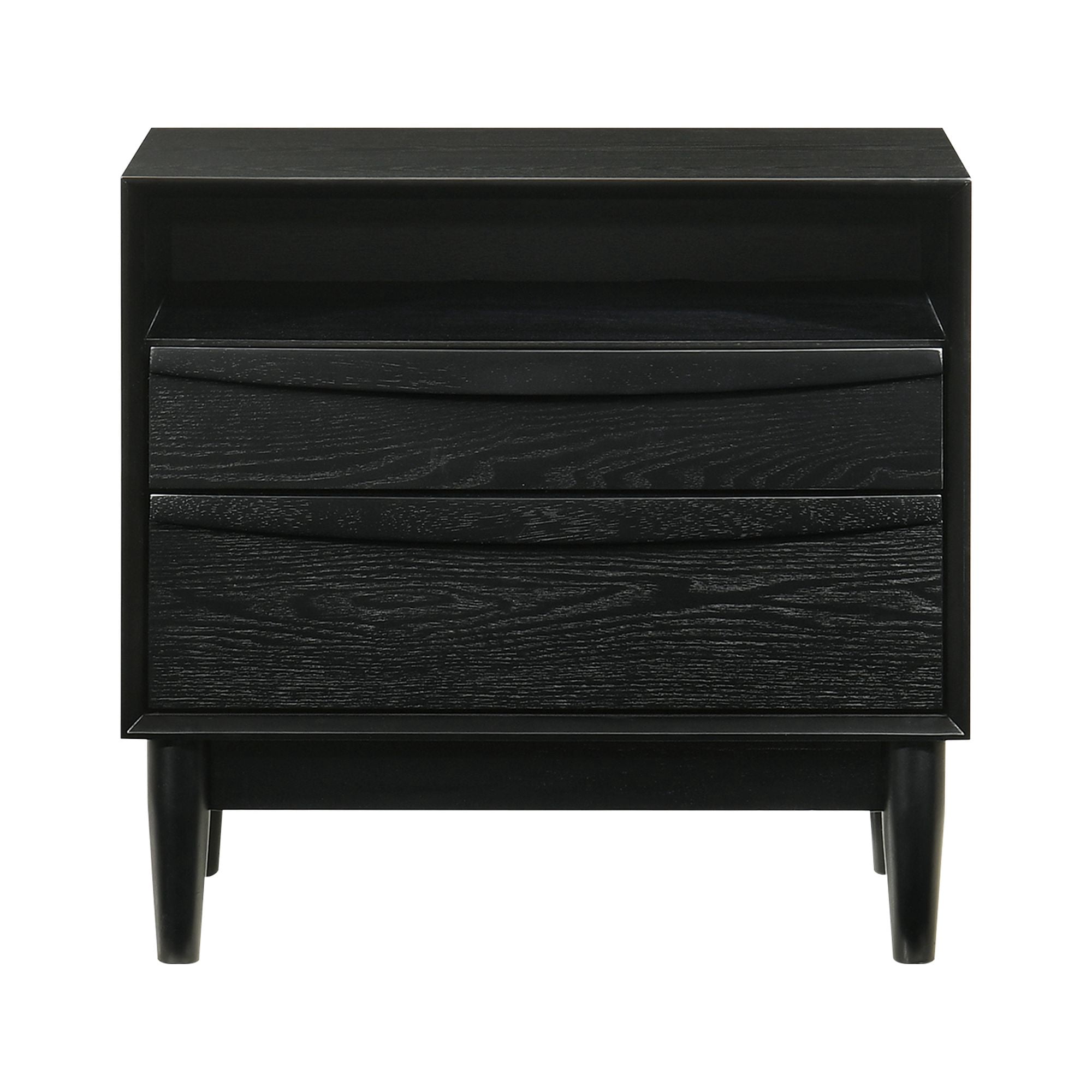 Artemio King 3 Piece Wood Bedroom Set in Black Finish