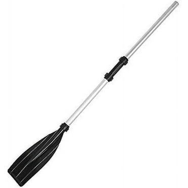 Kayak Paddle, HDJ Detachable 2 in 1 Lightweight Ribbed Blade Aluminium Alloy Canoe Boat Oars with Anti-Slip Grip,Black