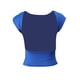 thumbnail image 5 of Sunloudy, blusas cortas para mujer, suéter de moda de Color sólido de manga corta para mujer, camiseta reversible en la parte delantera y trasera, rojo/azul Sunloudy  moda, 5 of 8