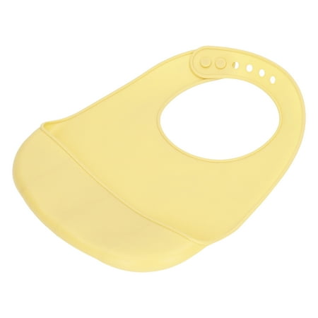 

Silicone Bib Safe Silicone Neck Fasteners Toddler Bib Soft Waterproof For Toddler Yellow
