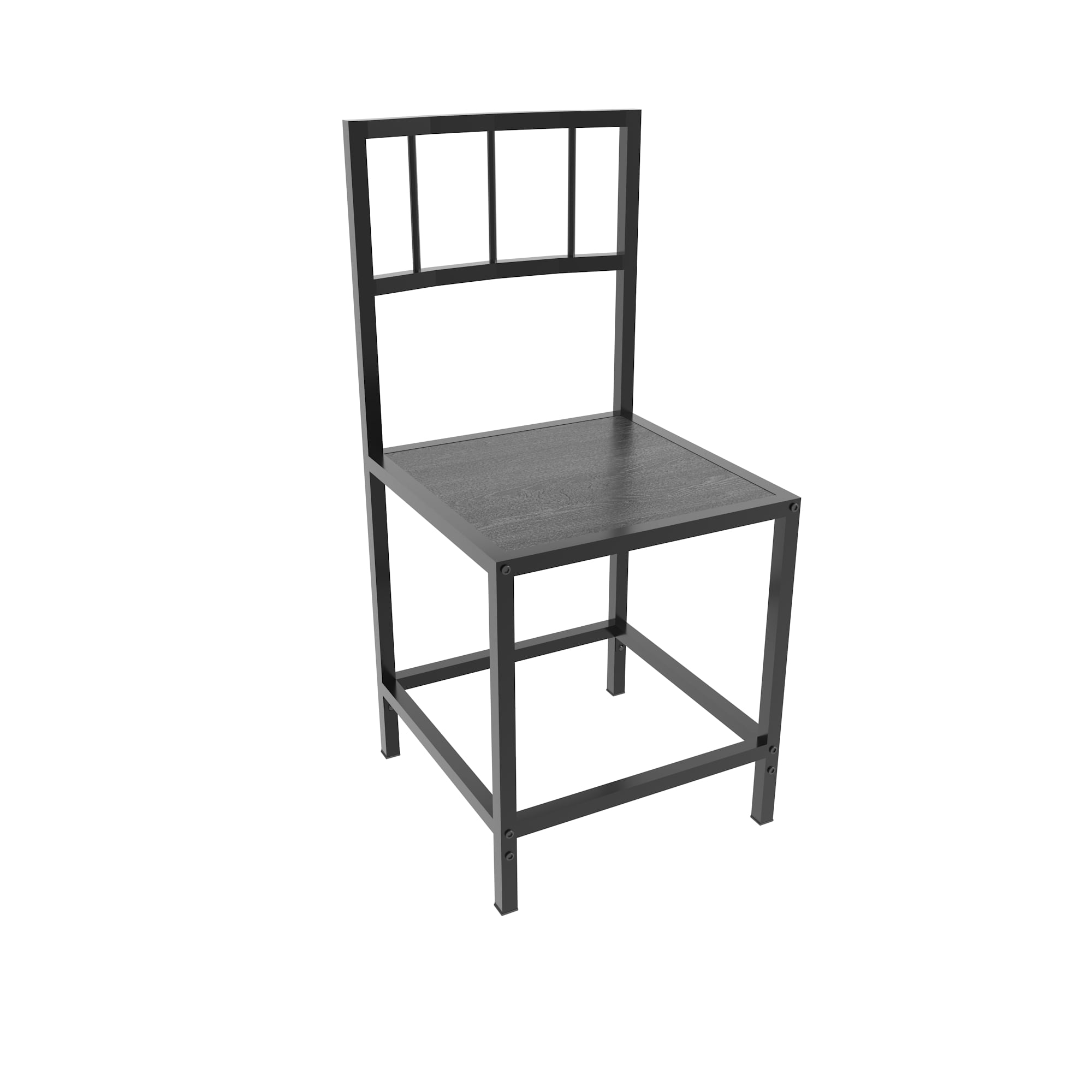 HOQBN 5 Piece Dining Table Set with 4 Chairs and 2-Tier Side Storage Shelves,Industrial Kitchen Table Wood Grain Metal Frame Dinner Furniture for Small Apartment Dining Room,Charcoal grey