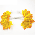 thumbnail image 2 of Guirnalda de hojas de arce de otoño, luces de hadas, cadena de luces impermeables para decoración de Halloween de Acción de Gracias, 2 of 5