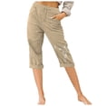 thumbnail image 1 of WILLBEST Pantalones Casuales para Mujer, de Moda, con Cintura Elástica, Cómodos, para Playa, para Uso Diario. Chica, 1 of 4