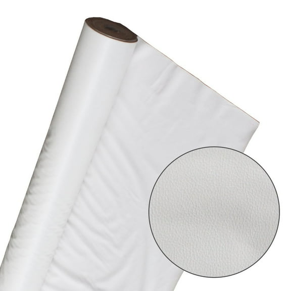 Upholstery Premium Vinyl PVC Textile Faux Leather Fabric Sheets White