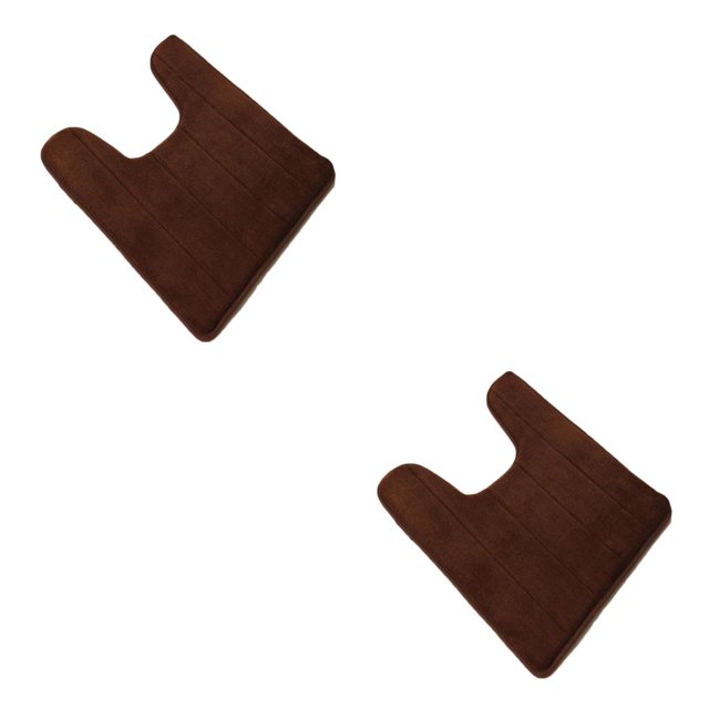 Naiovety Alfombra de baño en forma de U Absorbente de agua Antideslizante Elástico Agradable para la piel Alfombra de baño Alfombra de baño Color café 40*60cm 2piezas Naiovety CBP005181