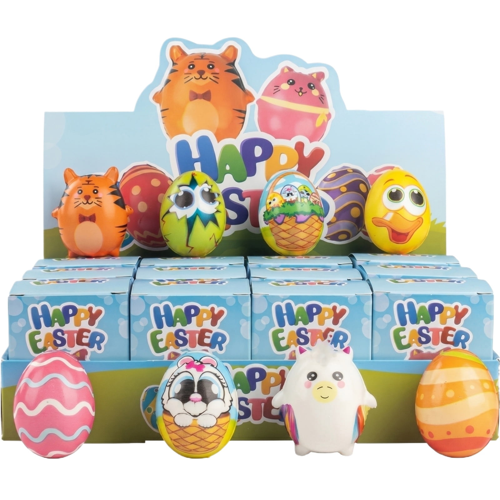 12-Pack "Cute Animals" Stress Relief Squeeze Fidgets - Mystery Blind Box Assortment for Adults & Office Desk Decor