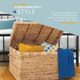 thumbnail image 4 of Click365 Storage Trunk Farmhouse Style Large Deep Woven Natural Wicker Chest, 4 of 6