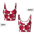 thumbnail image 5 of Picia Tulips Flowers Sports Bra for Women,Padded Strappy Sports Bras Medium Support Yoga Bra with Removable Cups,Running Yoga Bra-, 5 of 9