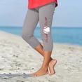 thumbnail image 2 of Fjofpr Toddler Girls Leggings Footless 2T-3T Toddler Kids Fashion Baesball Print Summer Leisure Yoga Sports Frenum Cropped Pants Gray 3 Years, 2 of 4