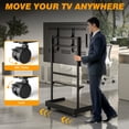 thumbnail image 3 of RTVR Modern Rolling TV Stand for 40-86 inch TVs, with 4 Universal Silent 360° Caster Wheels & Storage Shelf, Black, 3 of 8