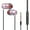 Rose Gold, variant on ruhuadgb 3.5mm Wired In-Ear Earphone Heavy Bass Stereo Volume Control Headphone with Mic