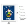 thumbnail image 2 of Venice Italy - Fly BOAC (British Overseas Airways Corporation) - Vintage Travel Poster by Aldo Cosomati c.1953 - Fine Art Rolled Canvas Print 16in x 20in, 2 of 4