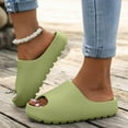 thumbnail image 2 of IUJSOY Cloud Slides for Women Pillow Slippers Chunky Slip on Shoes Quick Drying Bathroom Sandals, 2 of 7