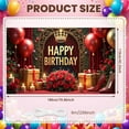 thumbnail image 2 of Royal Crown Banner Red Roses Birthday Display Gold Gift Boxes Red Balloons Royal Backdrop for Birthday Party Indoor Decoration Photo Backdrop, 2 of 9