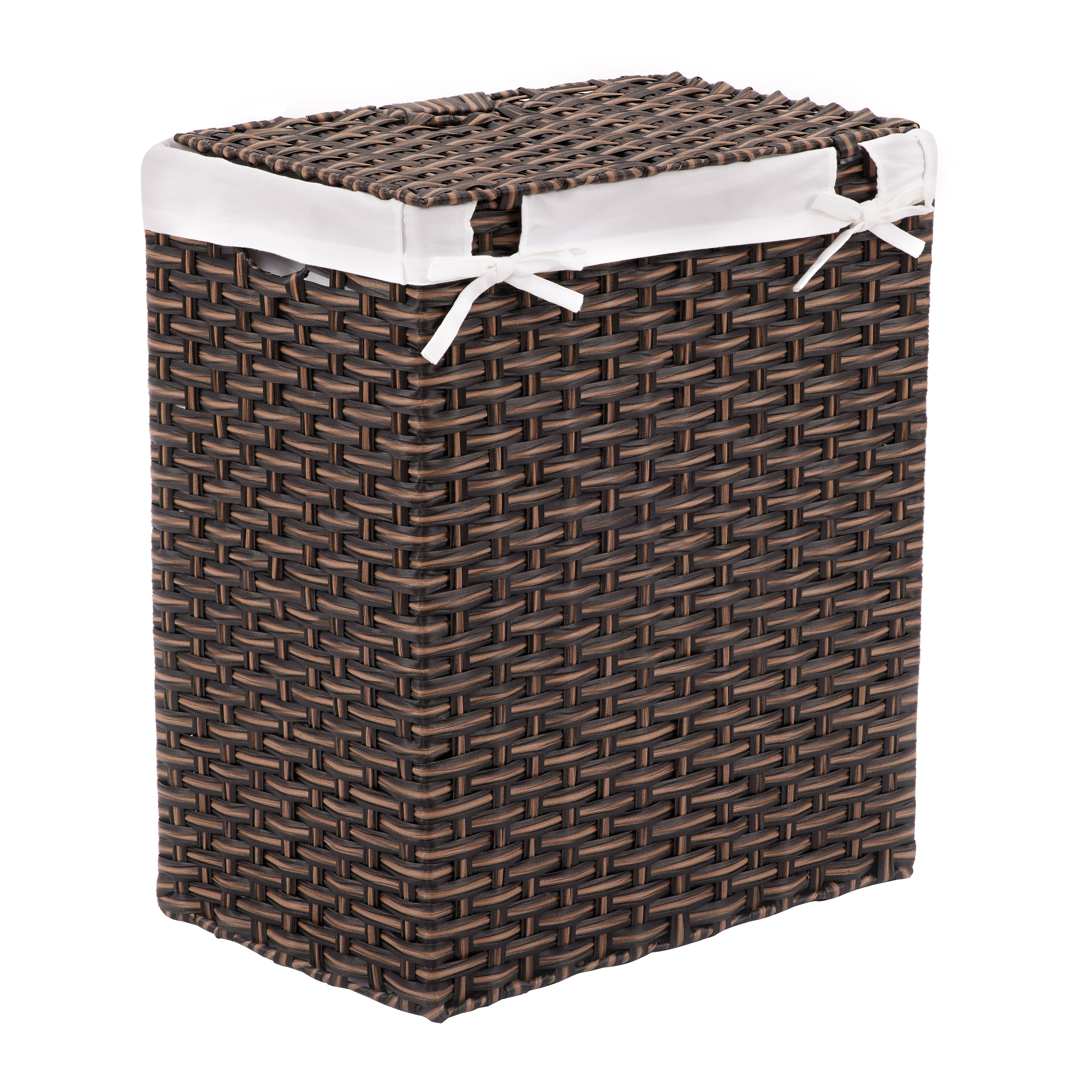 Seville Classics Lidded Foldable Portable Rectangular Laundry Hamper ...