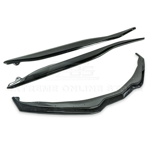 For 14-Present Corvette C7 Z06 Stage 2 CARBON FLASH Front Lip Splitter & Side Skirts