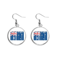 thumbnail image 1 of Flag Country Text Australia Ear Dangle Silver Drop Earring Jewelry Woman, 1 of 3