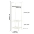 thumbnail image 4 of ​​2-Tier Corner Shelf Organizer - Multi-Functional Detachable Storage Unit with Hooks for Bedroom/Living Room, Metal Space-Saving Rack​​, 4 of 10