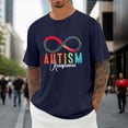 thumbnail image 2 of Mens Golf Shirts Awareness Soft Crewneck Adult Support Sensory Friendly Summer Clothes for Men,Navy,M, 2 of 4