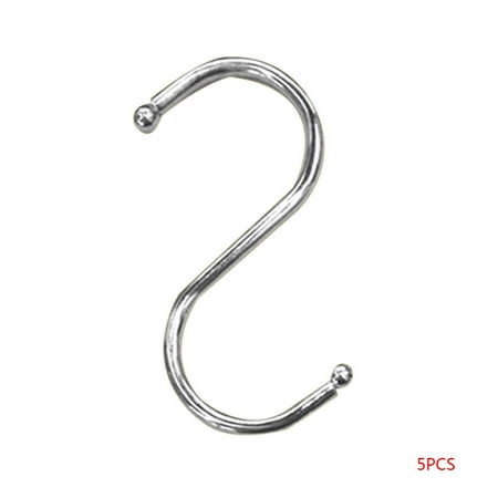 

Worallymy 5pcs S Shaped Hooks Kitchen Spoon Pan Pot Utensils Hangers Closet Clothes Handbag Coat Hook