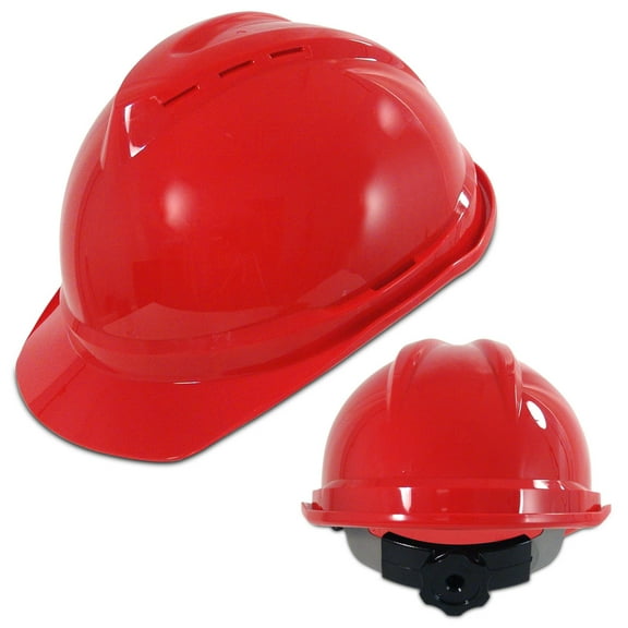 MSA Advance Vented Hard Hat with Fas-Trac Suspension - Red