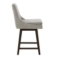 thumbnail image 3 of CHITA 26 inch Swivel Bar Stools, Counter Stools, Fabric in Gray, 3 of 6
