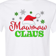 thumbnail image 4 of Inktastic Mawmaw Claus with Christmas Santa Hat and Snowflakes T-Shirt, 4 of 5