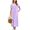 Light Purple, variant on Nightgown for Women Cotton Long Night Gown Short Sleeve Nightdress with Pockets Button Sleepshirt Soft Sleepwear