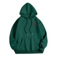 thumbnail image 4 of DHFJKG Womens Oversized Hoodies Floral Print Long Sleeve Sweatshirts Drawstring Pullover Tops Casual Fall Clothes, 4 of 5