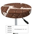 thumbnail image 2 of Chocolate Pattern cute Round Bar Stool Seat Covers, Elastic Round Chair Cover Stool Seat Slipcover Bar Stool Cushions Round Pad for 12-14 inch, 2 of 5