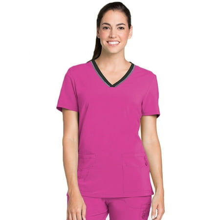Lynx Women's Unleashed V-Neck Solid Scrub Top