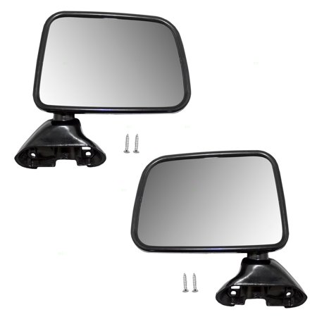 - BROCK Manual Side View Mirrors Door Skin Mounted Driver and Passenger Replacements for Toyota Pickup Truck with Vent Window 8794089141 8791089143