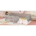 thumbnail image 3 of Pinovk Full Size Wood Daybed Frame with Fence, Gray(OLD SKU:WF289662AAE), 3 of 12