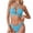 Blue, variant on WREESH Womens Two Piece Swimsuit Criss Cross Bikini High Cut Bikini Comfortable and Fashionable Solid Color Split Swimsuit Set Swimsuit Beach Bathing Suit Blue