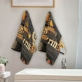 thumbnail image 4 of 2-Piece Polyester cotton Towel Set Absorbent Patterns in African Art Hand Towel Bath Towel Soft and Comfortable Machine Wash 28.3x14.4, 4 of 7