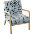 thumbnail image 1 of Housse de Chaise Moderne Mi-Siècle Imprimée Extensible pour Fauteuil de Lecture Housses de Chaise de Salon (Fleur), 1 of 6