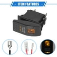 thumbnail image 4 of Unique Bargains 5 Pin UTV LED Pod Lights Rocker Switch Kit, 20A/12V 10A/24V SPST on Off Universal for Automotive Cars Waterproof ABS Orange Interior LED with Wires, 4 of 7