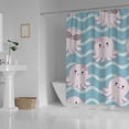 thumbnail image 3 of Coolnut Shower Curtain Set with Hooks Cool Octopus Polyester Waterproof Bath Curtain 60" x 72", 3 of 6