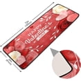 thumbnail image 2 of SKYSONIC 2'X6' Valentines Day Rose Red Runner Rug with Rubber Backing, Romantic Floral Flowers Non Slip Entryway Rug Runner Washable Soft Area Rug Carpet for Hallway Bedroom Kitchen Decor, 2 of 6